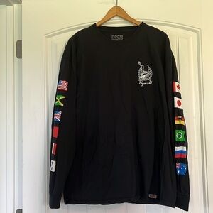 Open925 Players Club Black Long Sleeve T-Shirt 2XL